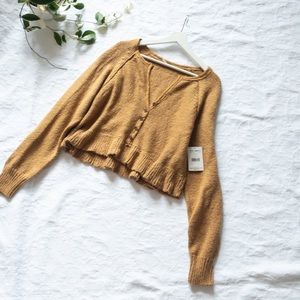 Free People oversized cropped sweater M (v16)